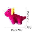 thumbnail image 2 of Dinosaur Squeaky Dog Toys Durable Plush Pet Chew Interactive Stuffed Teething Play Sound Hot Pink, 2 of 5
