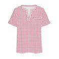 thumbnail image 5 of Blouses pour Femmes, T-shirt Décontracté à Manches Courtes Imprimé Col Rond Ample, 5 of 5