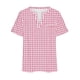thumbnail image 4 of Camisetas Casuales de las Mujeres Largo Casual Impreso Cuello Redondo Suelto Top, Camiseta de Verano de Manga Corta, 4 of 5