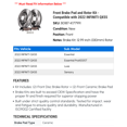 thumbnail image 2 of Front Brake Pad and Rotor Kit - Compatible with 2022 INFINITI QX55, 2 of 2