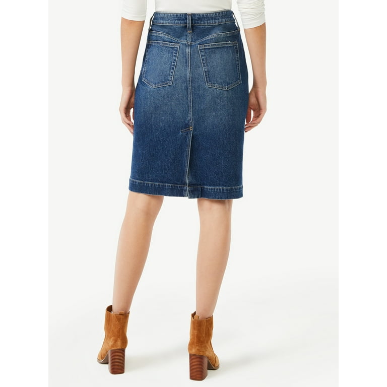 Long denim skirt walmart 2025