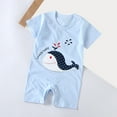 thumbnail image 2 of KPOPLK Unisex Clothes 0-12 Months Long Sleeve Snaps up Solid Ribbed Knit Baby Outfits(Blue,12-18 Months), 2 of 4