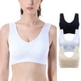 thumbnail image 4 of 3 Pack Big Girl's Plus Size Sports Bra Support Seamless Wireless Sleep Bras with Removable Pads for Teen Girls and Women, 4 of 6