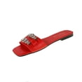 thumbnail image 2 of YOUYEDIAN Pantoufles pour Femmes Été Chaussures de Maison Mignonnes Sandales d'Intérieur Cool Sandales à Enfiler d'Extérieur (Rouge), 2 of 4