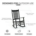 thumbnail image 6 of Outsunny Outdoor Rocking Chair, Patio Wooden Rocking Chair with Smooth Armrests, High Back for Garden, Balcony, Porch, Supports Up to 352 lbs, Black, 6 of 10