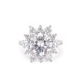 thumbnail image 2 of 2.15 Ct Beautiful Round Cut Halo Moissanite Engagement Ring for Love Solid 18K White Gold Size 7 (D/VVS1) by Diamond-Capitals, 2 of 8