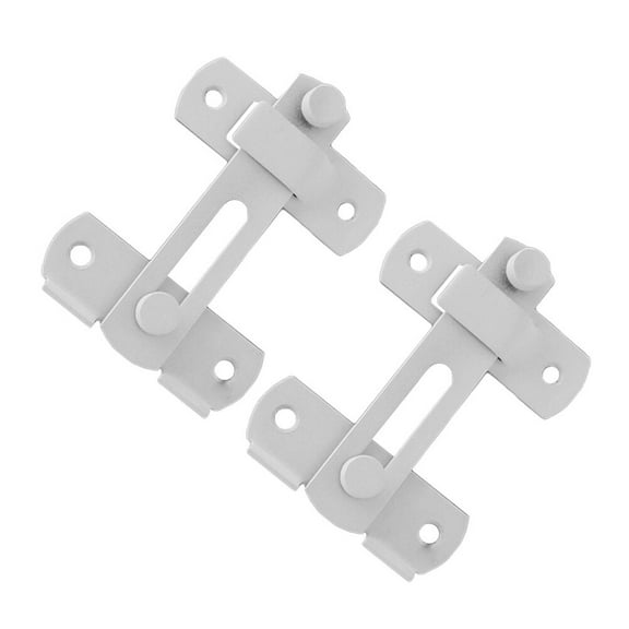 2 Pcs Door Latch Locks Stainless Steel Bolts White