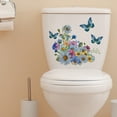 thumbnail image 1 of Flowers Wall Sticker Bathroom Toilet Sticker WC Self Adhesive Removeble Sticker, 1 of 8