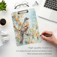 thumbnail image 5 of Plastic Clipboard Acrylic Hanging Clip Board with Gold Low Profile Office School Supplies 12.5x9 Watercolor Bird Flower, 5 of 9