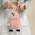 thumbnail image 4 of Kawaii Phone Cases Apply to iPhone 14 Pro,Cute Cartoon Bunny Phone Case 3D Funny Pink Bucktooth Babbit Case for Women Girls Soft Silicone Shockproof Cover for iPhone 14 Pro, 4 of 14
