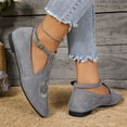 thumbnail image 4 of Gray Women'S Cultural Inspired Flat Shoes With Low Heel, Ideal For Daily Comfort, 4 of 8