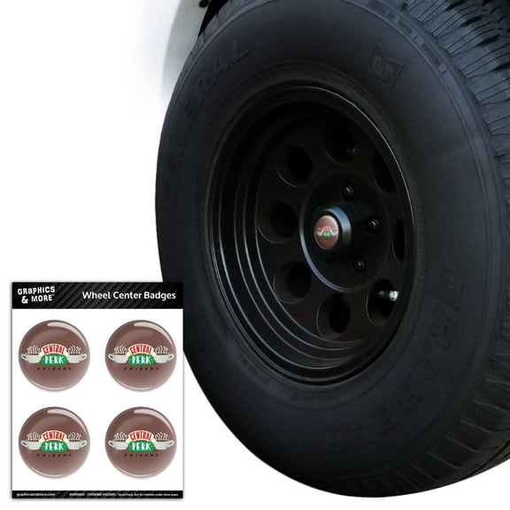 Friends Central Perk Logo Tire Wheel Center Cap Resin-Topped Badges Stickers