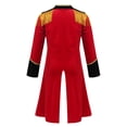 thumbnail image 2 of Nyeemya Kids Girls Sequins Long Sleeve Tuxedo Tailcaot Ringmaster Circus Show Performing Outfit Red 8, 2 of 7