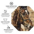 thumbnail image 3 of Disketp Musical Horse Vintage Collage Funny Coasters,4 Pcs Leather Coasters with Holder, Perfect Housewarming Hostess Gifts,Protect Furniture from Water Marks Scratch and Damage-Octagon, 3 of 6