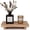 Brown, variant on Black Small Wooden Pedestal Riser Tray, 10" x 4.5" Farmhouse Decorative Soap Dish Holder for Bathroom Vanity, Counter & Kitchen Sink