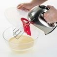 thumbnail image 4 of Sioweci Mixer Splatter Guard with Handle Transparent Cover Anti-Splash Food-Grade Silicone Mixer Splash Cover Easy-Clean Noise Reduction Protector for Kitchen Red, 4 of 9