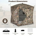 thumbnail image 3 of Costway 270° See Through Hunting Blind Tent, 2-3 Person Pop-Up Ground Blind with Windows, 3 of 10