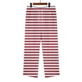thumbnail image 6 of BODOAO Comfy Pajama Pants for Women Casual Drawstring Stripe Palazzo Lounge Pants Stretch Wide Leg Bottoms Casual Loose Wide Leg Pants with Pockets Watermelon Red M, 6 of 9