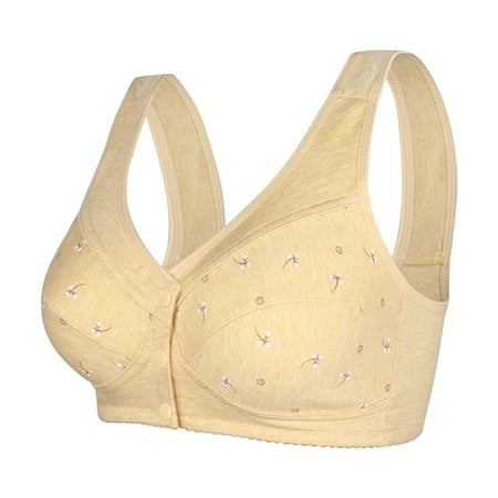Women Sexy Front Button Shaping Cup Adjustable Shoulder Strap Large Size Underwire Bra  High-Impact Sports Bras for Running  Maternity Nursing Bras with Adjustable Clips