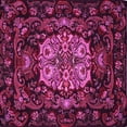 thumbnail image 1 of Ahgly Company Indoor Square Medallion Pink French Area Rugs, 7' Square, 1 of 4