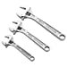 thumbnail image 3 of MAXPOWER 3PCS Heavy Duty Adjustable Wrench Set, Adjustable Shifter Movable Spanners with Extra Large Jaw Capacity, Drop Forged Cr-V Steel, Chrome Finish, Metric/SAE, Includes 6-Inch, 8-Inch, 10-Inch, 3 of 15