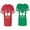 Men Red / Women Green, variant on World's Greatest Dad Mom Matching Couple Cotton Jerseys (Men Red / Women Red) (Men L / Women L)