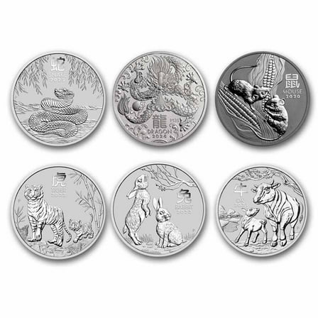 Australia 1 oz Silver Lunar Series III (Random Year)