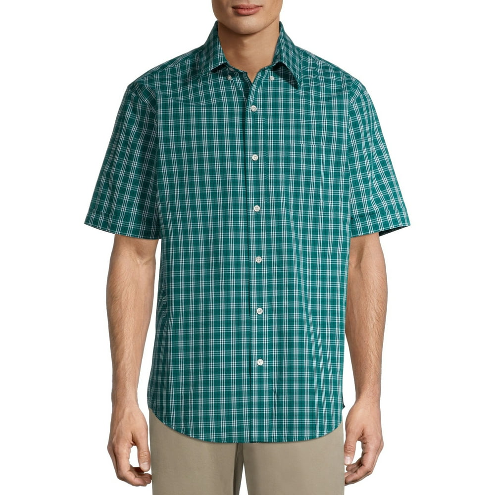 Arrow Arrow Men's Hamilton Poplin Wrinkle Free Short Sleeve Shirt