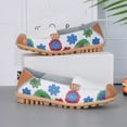 thumbnail image 4 of Tawop Women Shoes Fashion Women Ankle Strap Summer Printing Slip-On Flats Shose White Size 6, 4 of 9