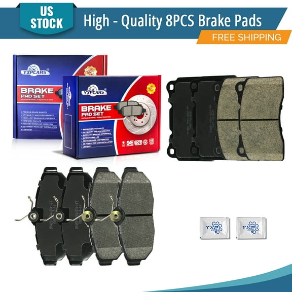 YXPCARS Front and Rear Ceramic Brake Pads for 2011 2012 2013 2014 Ford Mustang, Brake Pads Set (P-1050, P-1465)