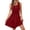 Wine, variant on Laqbezok Women's Casual Sleeveless Dress, Round Neck Twist Front Mini Dress, Slim Fit A-Line Summer Outfit for Vacation Beach