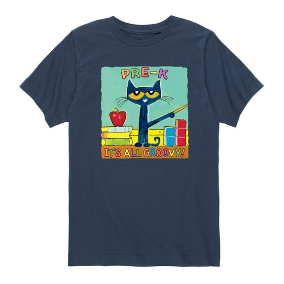 Pete The Cat - Pre - K It's All Groovy - Toddler Short Sleeve Graphic T-Shirt