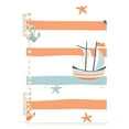 thumbnail image 7 of FORMRS 1-Subject Spiral Notebook 8" x 5" College Ruled 60 Refillable Sheet, 2 Pack, Orange Nautical Pattern, 7 of 7