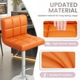 thumbnail image 4 of Homall Barstool Set of 2 PU Leather Height Adjustable Swivel Bar stools, Hydraulic Kitchen Counter Square Island Bar Stool With Back,Orange, 4 of 7