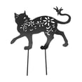 thumbnail image 2 of Estatua de gato para jardín, estaca de metal, animal decorativo para jardín, exterior y patio. Estilo C, 2 of 9