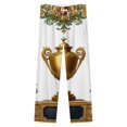 thumbnail image 4 of Golden Urn Ornate Frame Design Winter Female Pants Flannel High Waist Women Pants Lady Warm Straight Leg Plush Trousers, 4 of 7