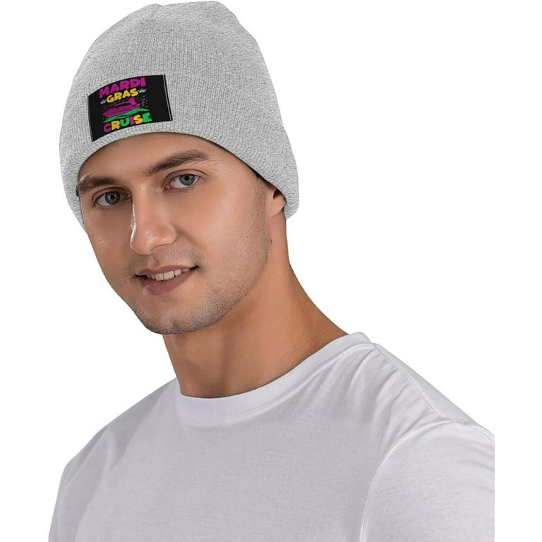 Mardi Gras Cruise Beanie Hat for Men Women Hats Skull Cap Warm