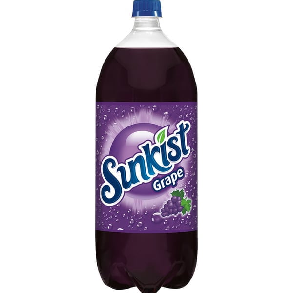 Sunkist Grape Soda, 2 Liter Bottles, 6 Pack