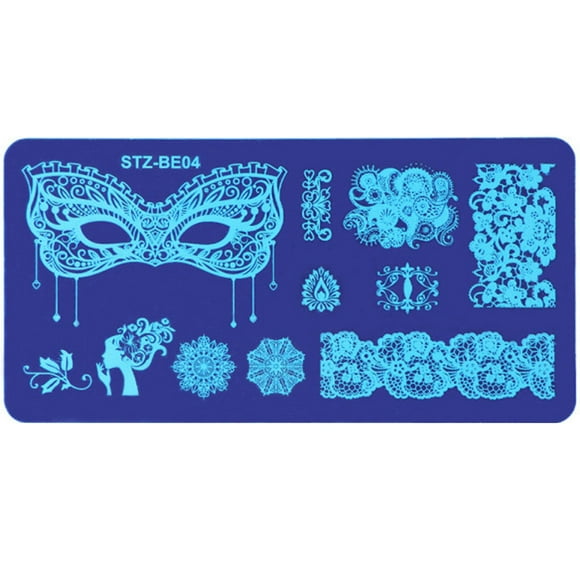 Nail Art Image Stamping Plates Letters Heart Stamp Stencils Nail Flower Steel Butterfly Eye Mask Template Nail Art Stamp Stencils