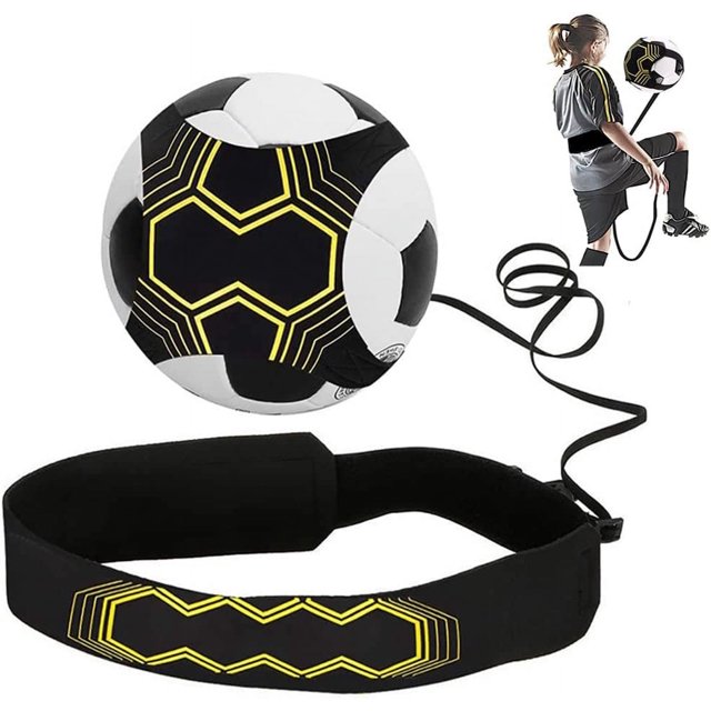 Cinta de entrenamiento de fútbol, ayuda al entrenamiento de fútbol para niños, jóvenes y adultos, para 3, 4 y 5 balones