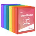thumbnail image 1 of Binder SUNEE de 3 anillos de 1 pulgada, 6 unidades, sin PVC, para 8.5 x 11, 1 of 6