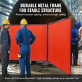 thumbnail image 5 of VEVOR Welding Screen with Frame, 6' x 8' 3 Panel Welding Curtain Screens, Flame-Resistant Vinyl Welding Protection Screen on 12 Swivel Wheels (6 Lockable), Moveable & Professional for Workshop, Red, 5 of 9