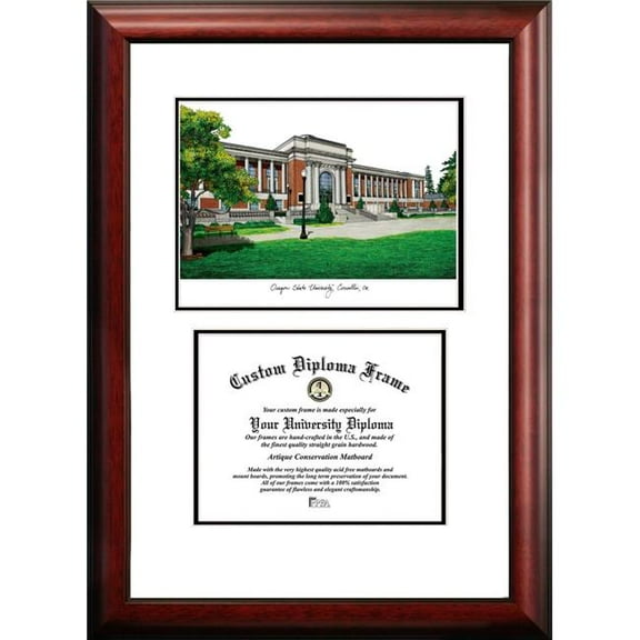 Campus Images OR996V-97 9 x 7 in. Oregon State University Scholar Diploma Frame - Satin Mahogany