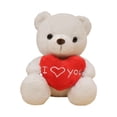 thumbnail image 1 of Animal de peluche de oso de corazón, lindo juguete de peluche suave, regalos del Día de San Valentín para niños, sosteniendo un corazón rojo, , blanco, 1 of 8