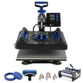 thumbnail image 6 of KFFKFF Heat Press, 15x15 inch, 8-in-1 Transfer Kit with 30 oz Cup Press, 360° Rotating Digital T-Shirt Printer, Teflon Finish, for Apparel/Mugs/Caps/Dishes, Black & Blue, 6 of 9