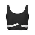 thumbnail image 3 of JanJean Kids Girls Athletic Sports Vest Top Soft Crop Cami Sleeveless Shirt Bra Tops Gymnastics Black 12, 3 of 6