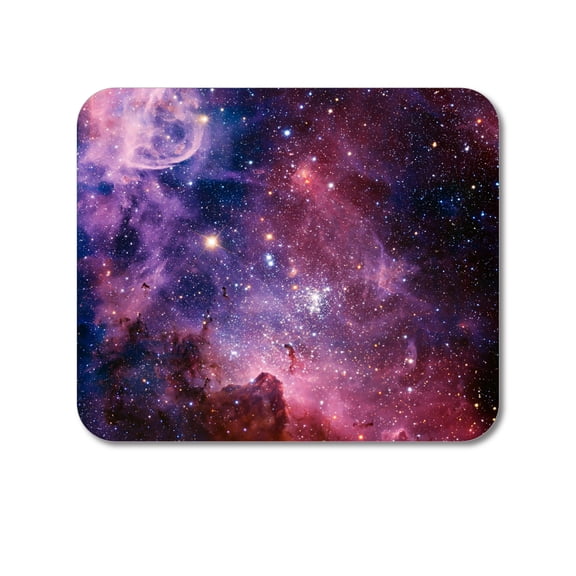 DistinctInk Mouse Pad - 1/4" Foam Rubber - Purple Pink Carina Nebula