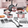 thumbnail image 2 of Batería De Aluminio Antiadherente De 32 Piezas Rosa Malubero Batería De Cocina, 2 of 3