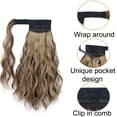 thumbnail image 4 of 14 Inch Ponytail Hair Extension Short Curly Wavy Wrap Around Pony Tail Natural Fluffy Synthetic Hairpiece, 4 of 7