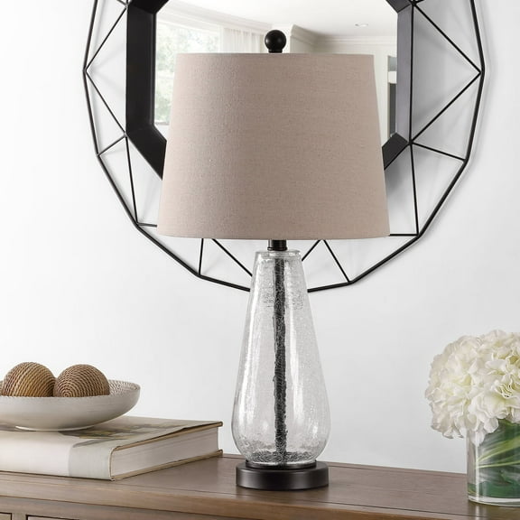Safavieh Naila 25.5 in. Mid-Century Glass Table Lamp, Clear